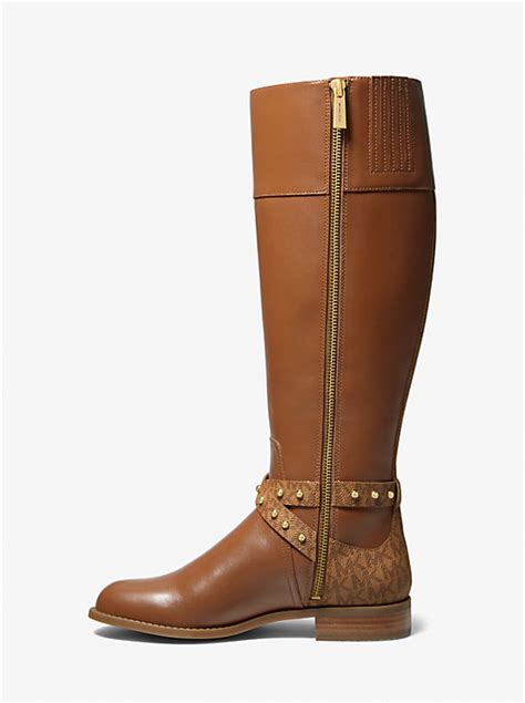michael kors outlet kincaid faux leather riding boot